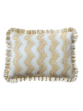 Load image into Gallery viewer, Yellow Scrolling Fern + Yellow Stripe Frill