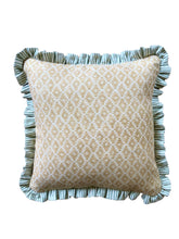 Load image into Gallery viewer, Yellow Geometric Diamond + Green Stripe Frill