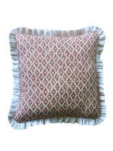 Load image into Gallery viewer, Red Geometric Diamond + Pink Stripe Frill