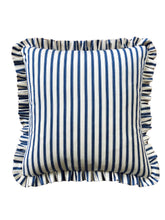 Load image into Gallery viewer, Navy Ticking Stripe + Navy Ticking Stripe Frill