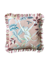 Load image into Gallery viewer, Jungle Scene + Pink Wide Stripe Frill