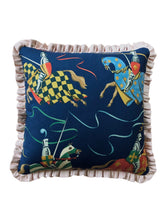 Load image into Gallery viewer, Jousting Horses + Pink Stripe Frill