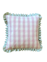 Load image into Gallery viewer, Pink Check + Green Seafern Frill