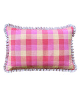 Load image into Gallery viewer, Multi Large Check + Red Ticking Frill