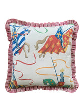 Load image into Gallery viewer, Jousting Horses + Red Stripe Frill