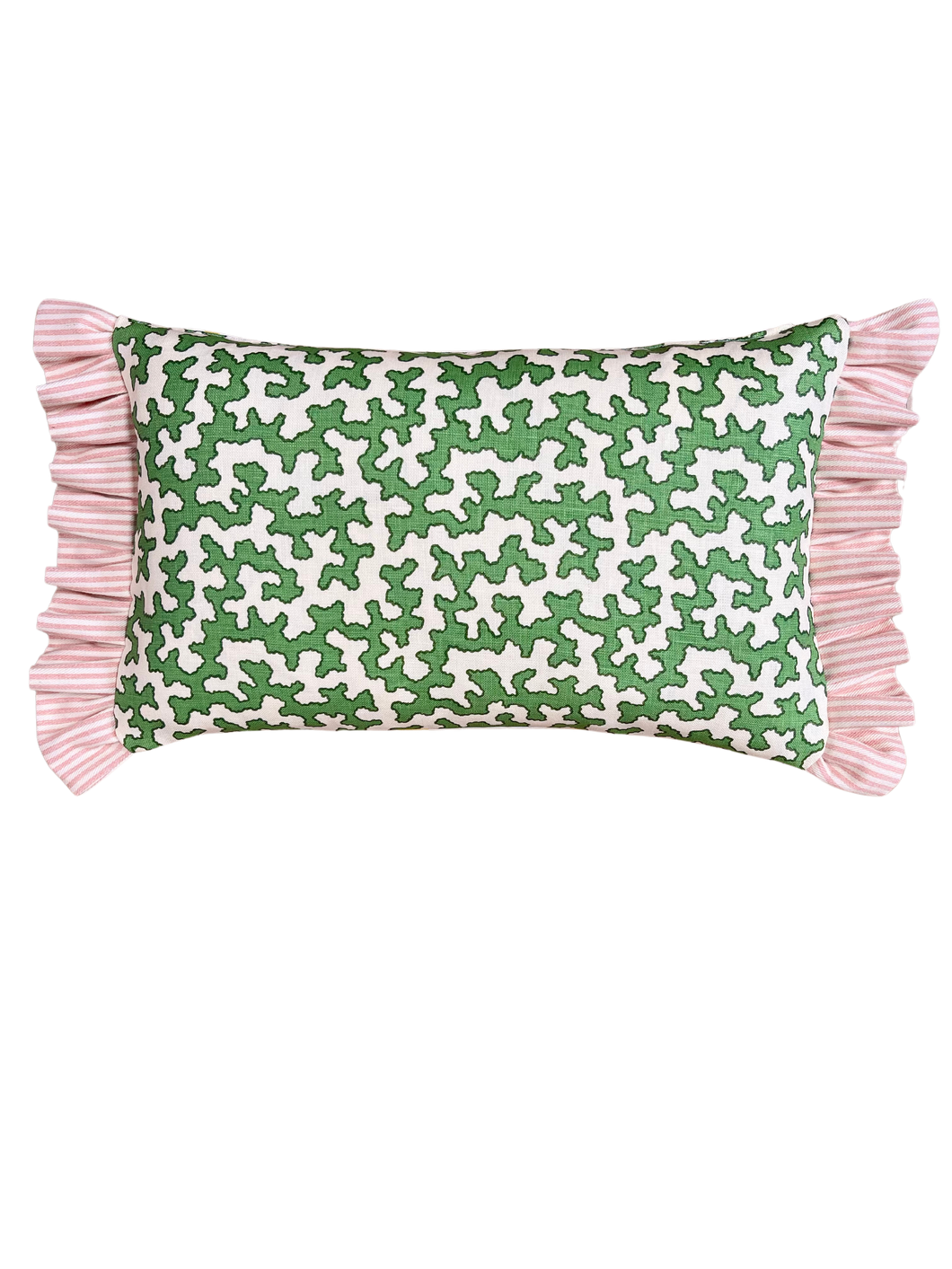 Green Squiggle + Dotty Yellow and Pink Candy Stripe Frill