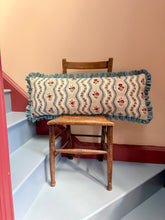 Load image into Gallery viewer, Blue Floral Ribbons + Your Choice of Frill / Piping and Back
