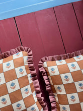Load image into Gallery viewer, Indian Checks + Your Choice of Frill / Piping and Back Fabric
