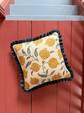 Load image into Gallery viewer, Ochre Pomegranate + Your Choice of Frill / Piping and Back Fabric
