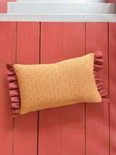 Load image into Gallery viewer, Ochre Ditsy + Deep Maroon Frill
