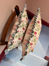Load image into Gallery viewer, Red Strawberries + Your Choice of Frill / Piping and Back Fabric
