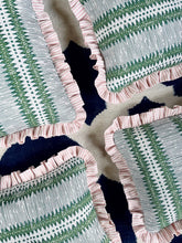 Load image into Gallery viewer, Green Aztec + Your Choice of Frill / Piping and Back Fabric
