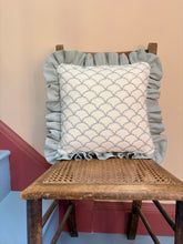 Load image into Gallery viewer, Pretty Blue Scallop + Pale Blue Frill
