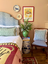 Load image into Gallery viewer, Green Checkerboard + Pale Blue Frill
