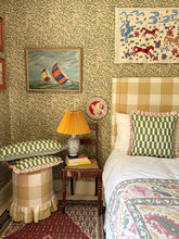 Load image into Gallery viewer, Green Checkerboard + Pale Pink Frill

