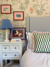 Load image into Gallery viewer, Green Checkerboard + Pale Pink Frill

