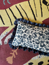 Load image into Gallery viewer, Blue Leopard + Pale Pink Frill
