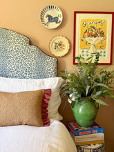 Load image into Gallery viewer, Ochre Ditsy + Deep Maroon Frill
