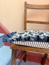 Load image into Gallery viewer, Blue Leopard + Pale Pink Frill

