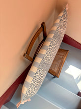 Load image into Gallery viewer, Blue Leopard + Your Choice of Frill / Piping and Back Fabric
