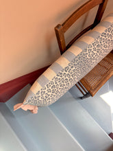 Load image into Gallery viewer, Blue Leopard + Your Choice of Frill / Piping and Back Fabric
