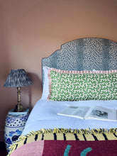 Load image into Gallery viewer, Green Squiggle + Your Choice of Frill / Piping and Back
