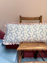 Load image into Gallery viewer, Pretty Blue Stripe + Your Choice of Frill / Piping and Back Fabric
