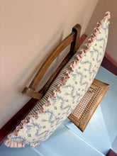 Load image into Gallery viewer, Pretty Blue Stripe + Your Choice of Frill / Piping and Back Fabric
