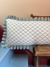 Load image into Gallery viewer, Pretty Blue Scallop + Your Choice of Frill / Piping and Back Fabric
