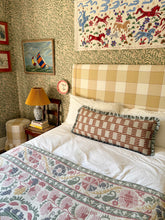 Load image into Gallery viewer, Rust Zigzag + Your Choice of Frill / Piping and Back Fabric

