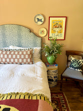 Load image into Gallery viewer, Rust Zigzag + Your Choice of Frill / Piping and Back Fabric
