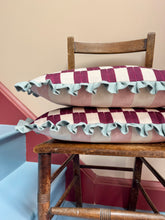 Load image into Gallery viewer, Plum Checkerboard + Your Choice of Frill / Piping and Back Fabric
