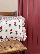 Load image into Gallery viewer, Red Tulip Stem + Your Choice of Frill / Piping and Back Fabric
