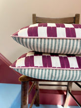 Load image into Gallery viewer, Plum Checkerboard + Your Choice of Frill / Piping and Back Fabric

