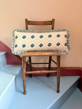 Load image into Gallery viewer, Blue Trellis Motif + Pale Blue Frill
