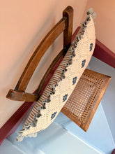 Load image into Gallery viewer, Blue Trellis Motif + Pale Blue Frill
