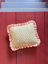 Load image into Gallery viewer, Green Small Scale Petal + Pink Candy Stripe Frill
