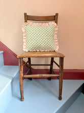 Load image into Gallery viewer, Green Small Scale Petal + Pink Candy Stripe Frill
