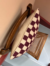 Load image into Gallery viewer, Plum Checkerboard + Your Choice of Frill / Piping and Back Fabric
