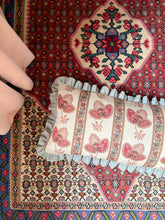 Load image into Gallery viewer, White Seraphina Stripe + Your Choice of Frill / Piping and Back Fabric
