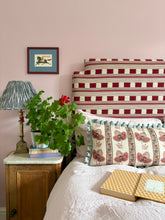 Load image into Gallery viewer, White Seraphina Stripe + Your Choice of Frill / Piping and Back Fabric
