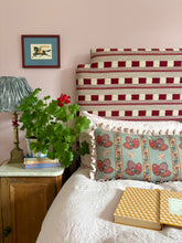Load image into Gallery viewer, Blue Seraphina Stripe + Your Choice of Frill / Piping and Back Fabric
