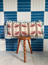 Load image into Gallery viewer, White Seraphina Stripe + Your Choice of Frill / Piping and Back Fabric
