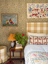 Load image into Gallery viewer, White Seraphina Stripe + Your Choice of Frill / Piping and Back Fabric
