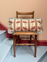 Load image into Gallery viewer, White Seraphina Stripe + Your Choice of Frill / Piping and Back Fabric
