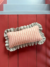 Load image into Gallery viewer, Pink Wavy Stripe + Pale Blue Frill
