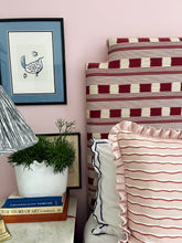 Load image into Gallery viewer, Pink Wavy Stripe + Your Choice of Frill / Piping and Back Fabric
