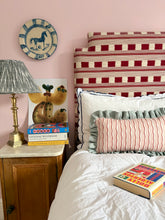 Load image into Gallery viewer, Pink Wavy Stripe + Pale Blue Frill
