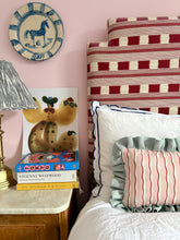 Load image into Gallery viewer, Pink Wavy Stripe + Pale Blue Frill
