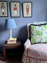 Load image into Gallery viewer, Green and Blue Jungle + Navy Frill and Red Candy Cane Piping
